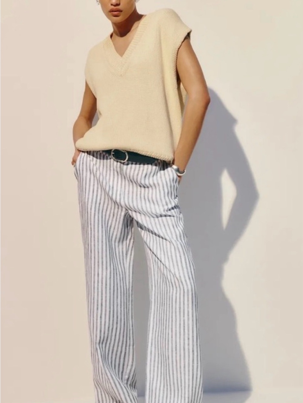 Reformation Carter linen mid rise pants